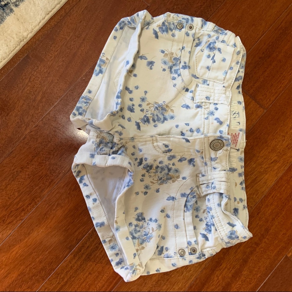 Blue Floral Jean Short